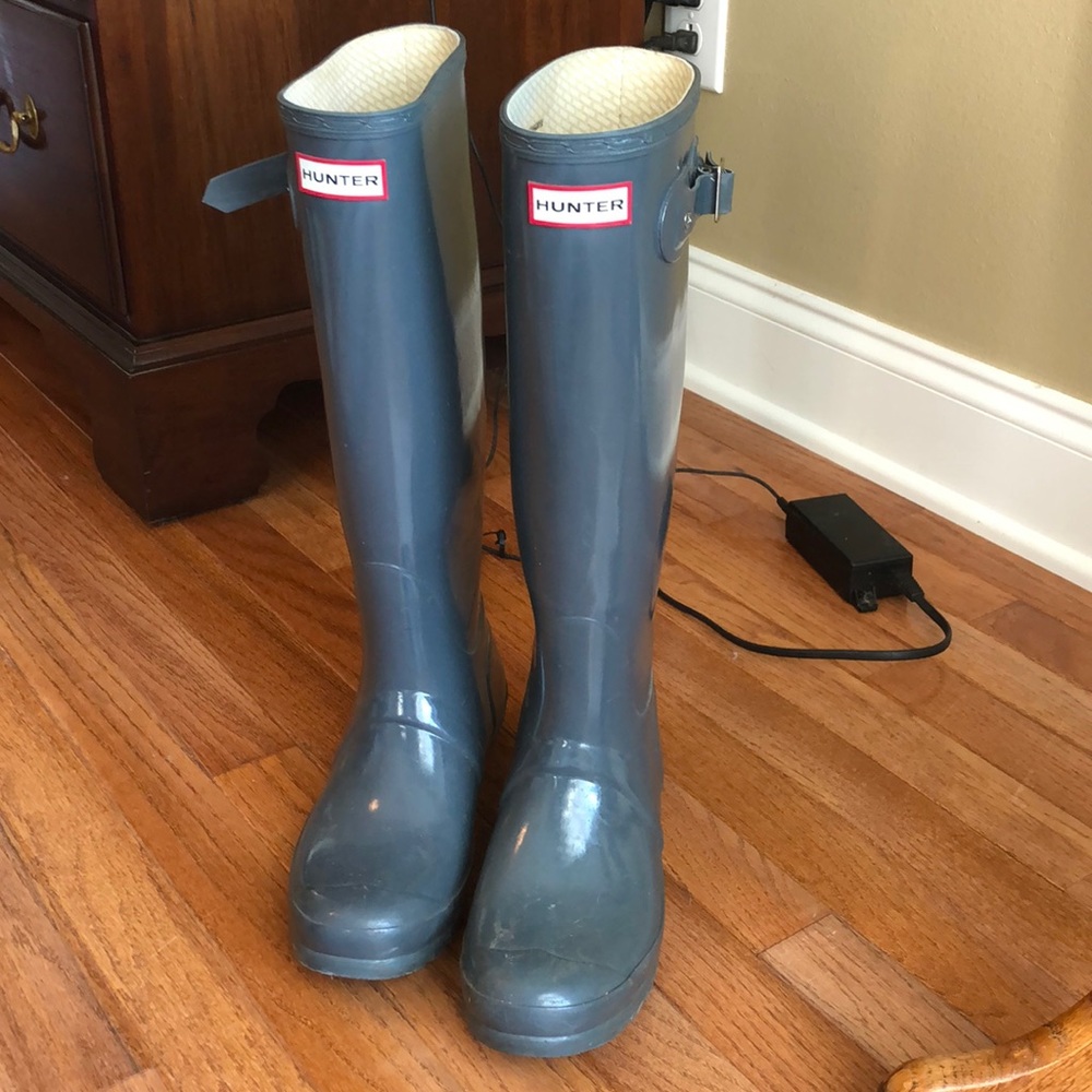 Tall Gray Hunter RainBoots